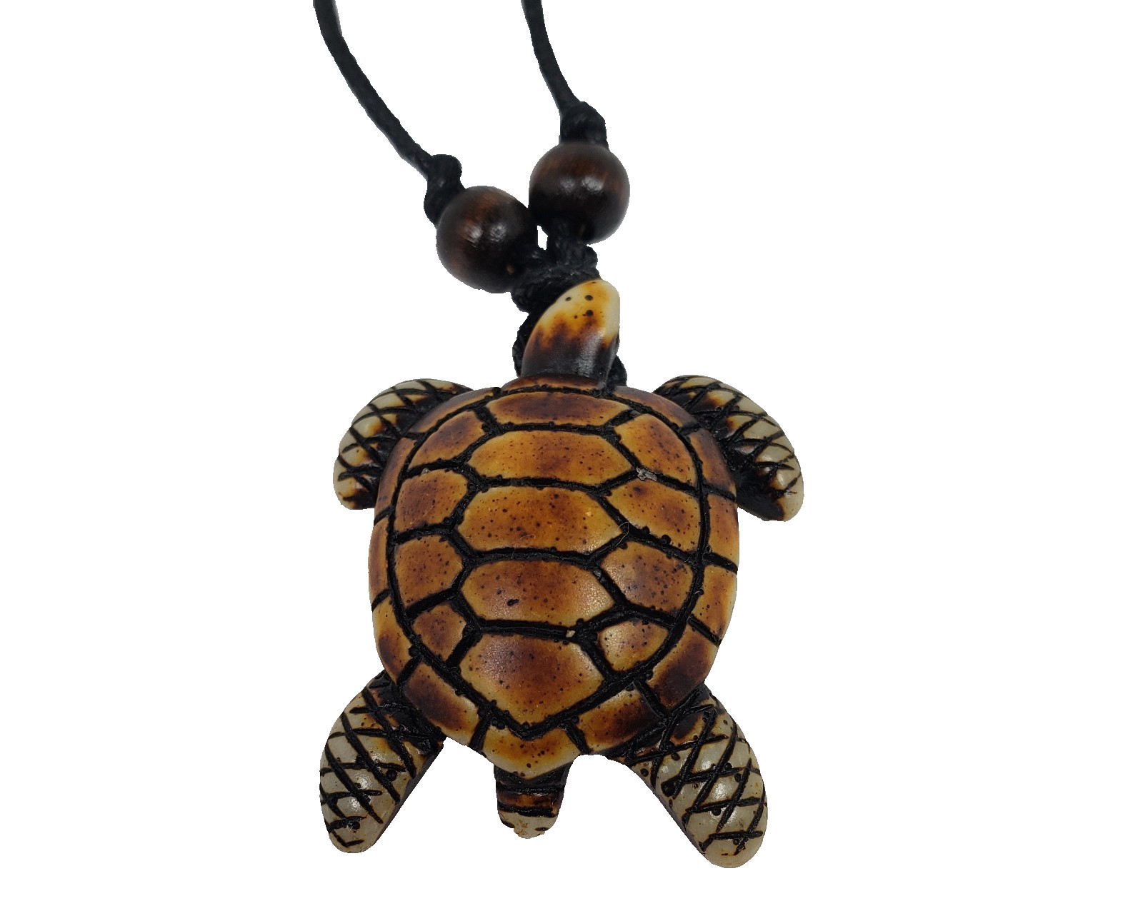 Vintage Adult Fashion Brown Turtle Tribal Adjustable Pendant Necklace 037