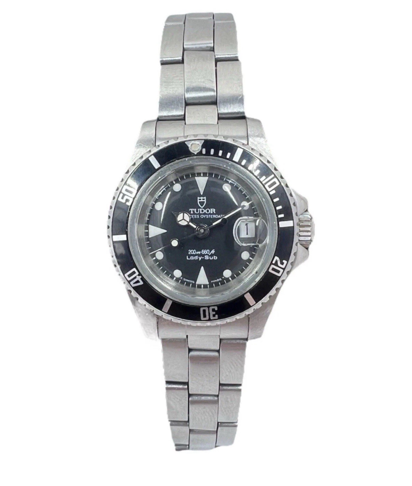 Tudor Princess Date Lady Submariner 28mm Stainless Steel Watch 96090