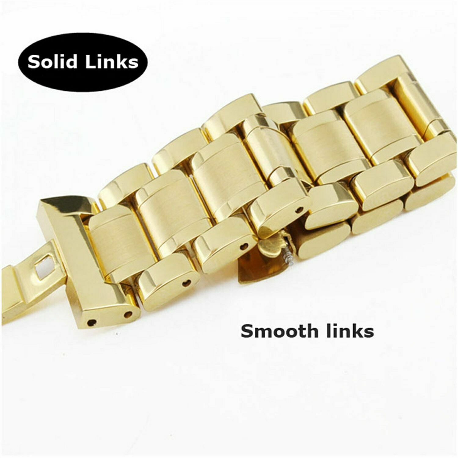 12mm 15 16 17 18 19 20 21 22 23 24mm Curved End Watch Band Stainless Steel Strap