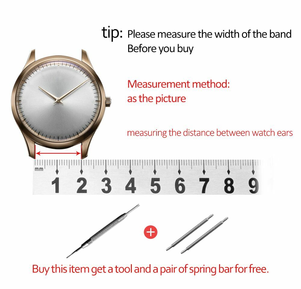 Mesh Stainless Steel Watch Band 18mm 20mm 22mm Metal Watch Replacement Strap