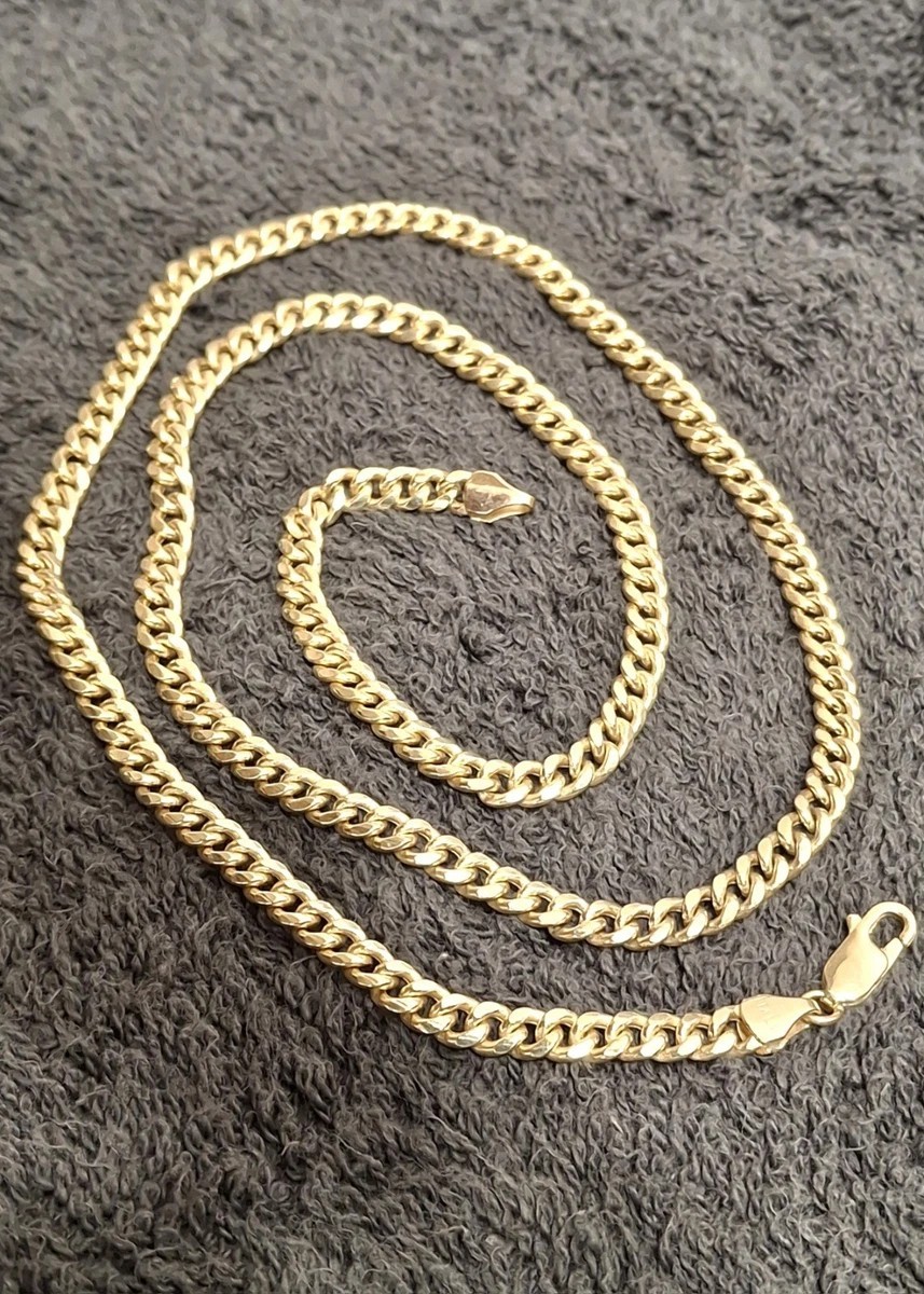 10k Gold Cuban Link (Hollow) Necklace (22in – 4mm – 10gram)