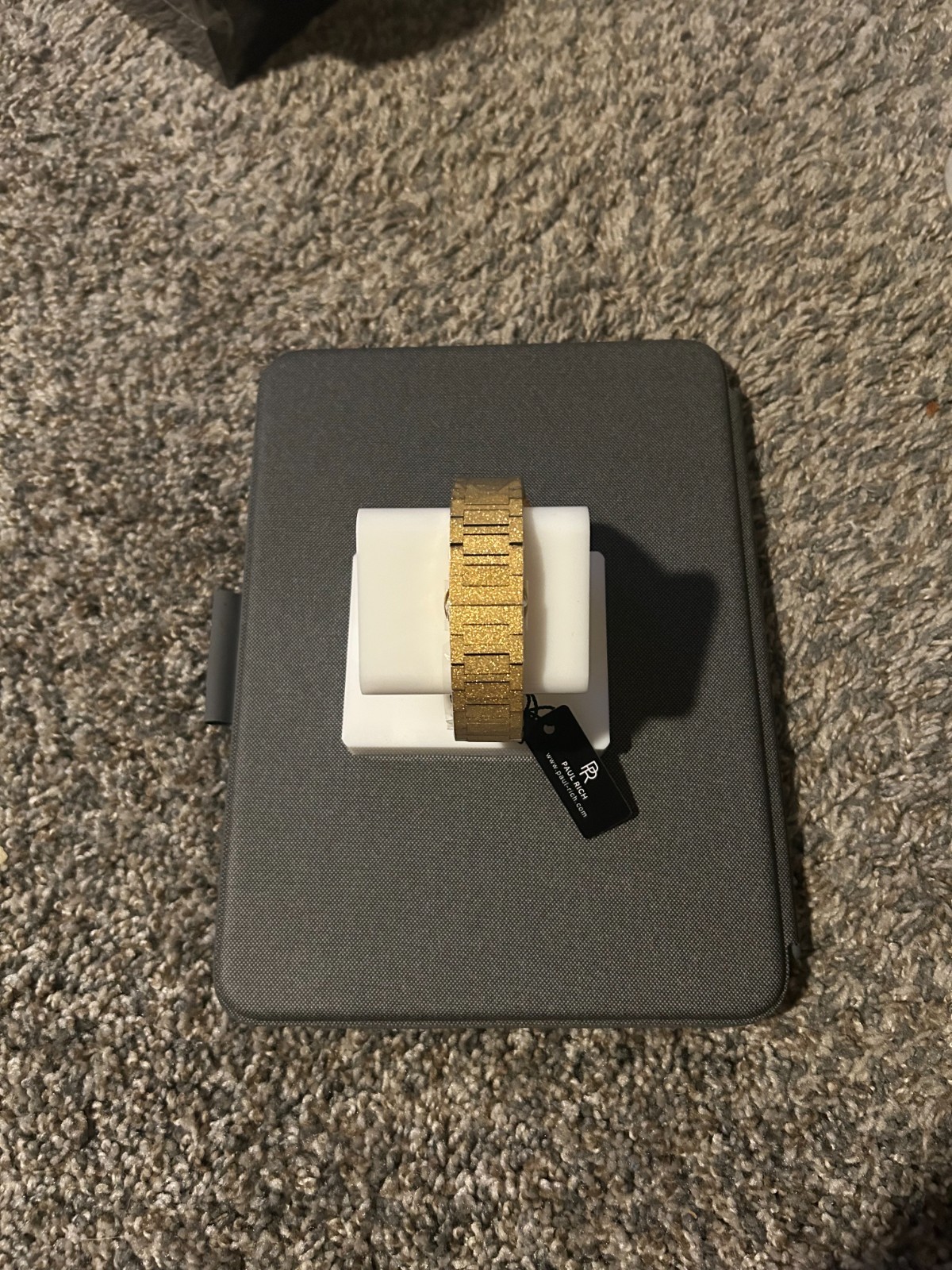 Paul Rich 43mm Frosted Gold, Red Arabic Dial, Brand New w/ B&P