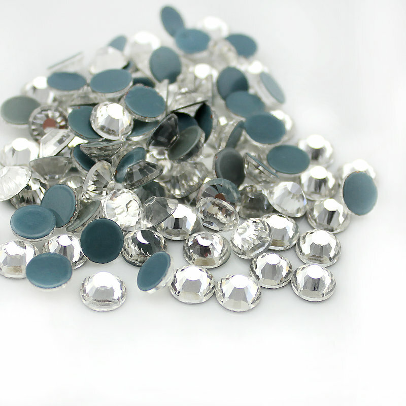 2mm 3mm 4mm 5mm Hotfix Rhinestones Flat Back Gems Crystal Glass Art Deco Beads