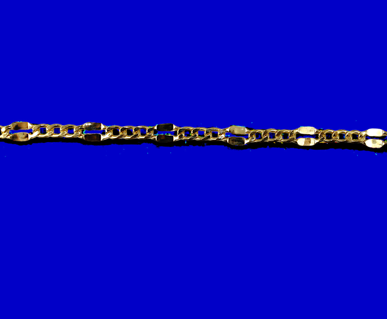 14K Yellow Gold 3mm-5mm Solid Mirror Figaro Chain Necklace Link All Sizes Women