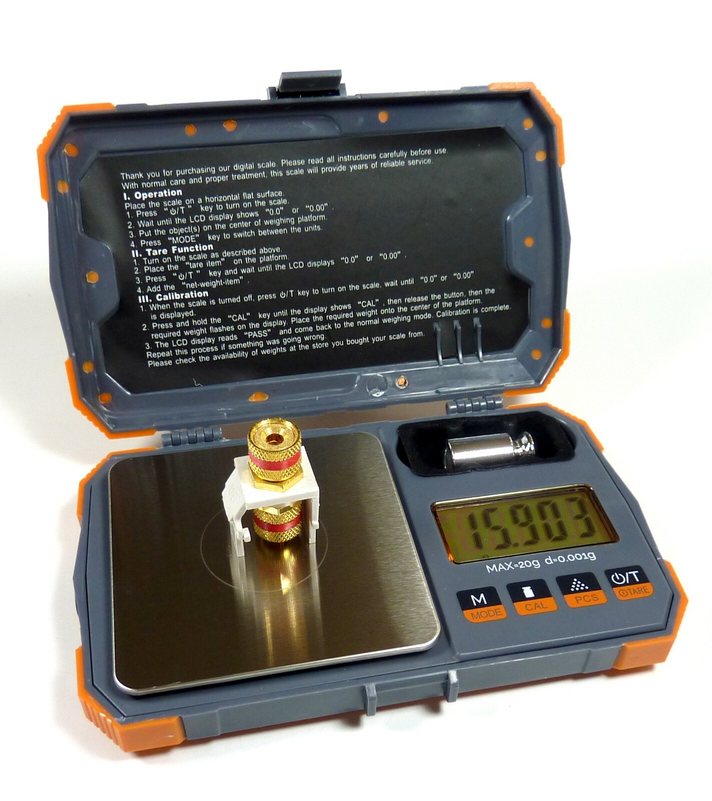 Pocket Digital Pocket Scale 20g x 0.001g Cal Weight Jewelry Gold Gram Herb Karat