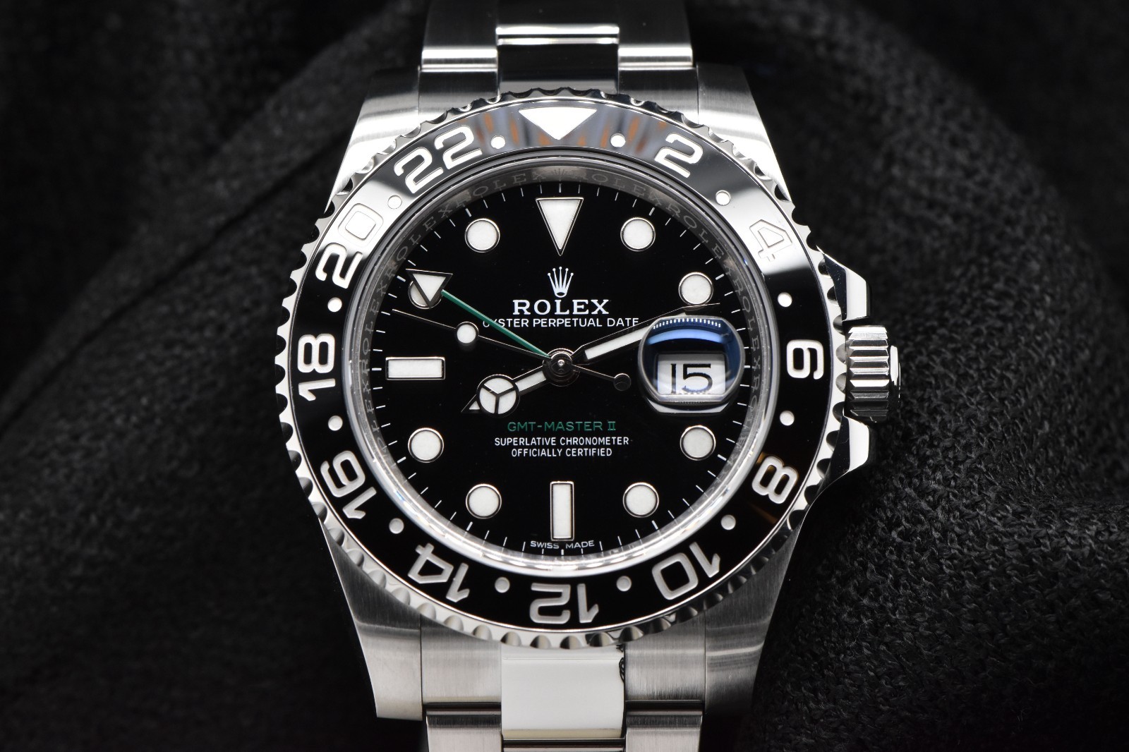 Rolex GMT-Master II 40mm Stainless Steel Black Dial 116710LN Watch