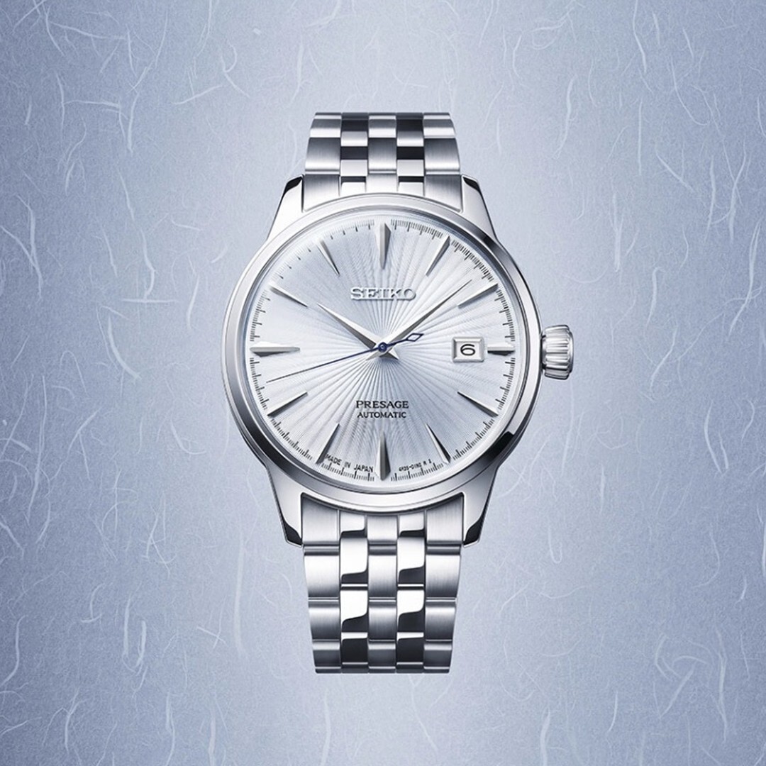 SEIKO Presage SRPE19J1 COCKTAIL TIME Skydiving Blue Steel Bracelet