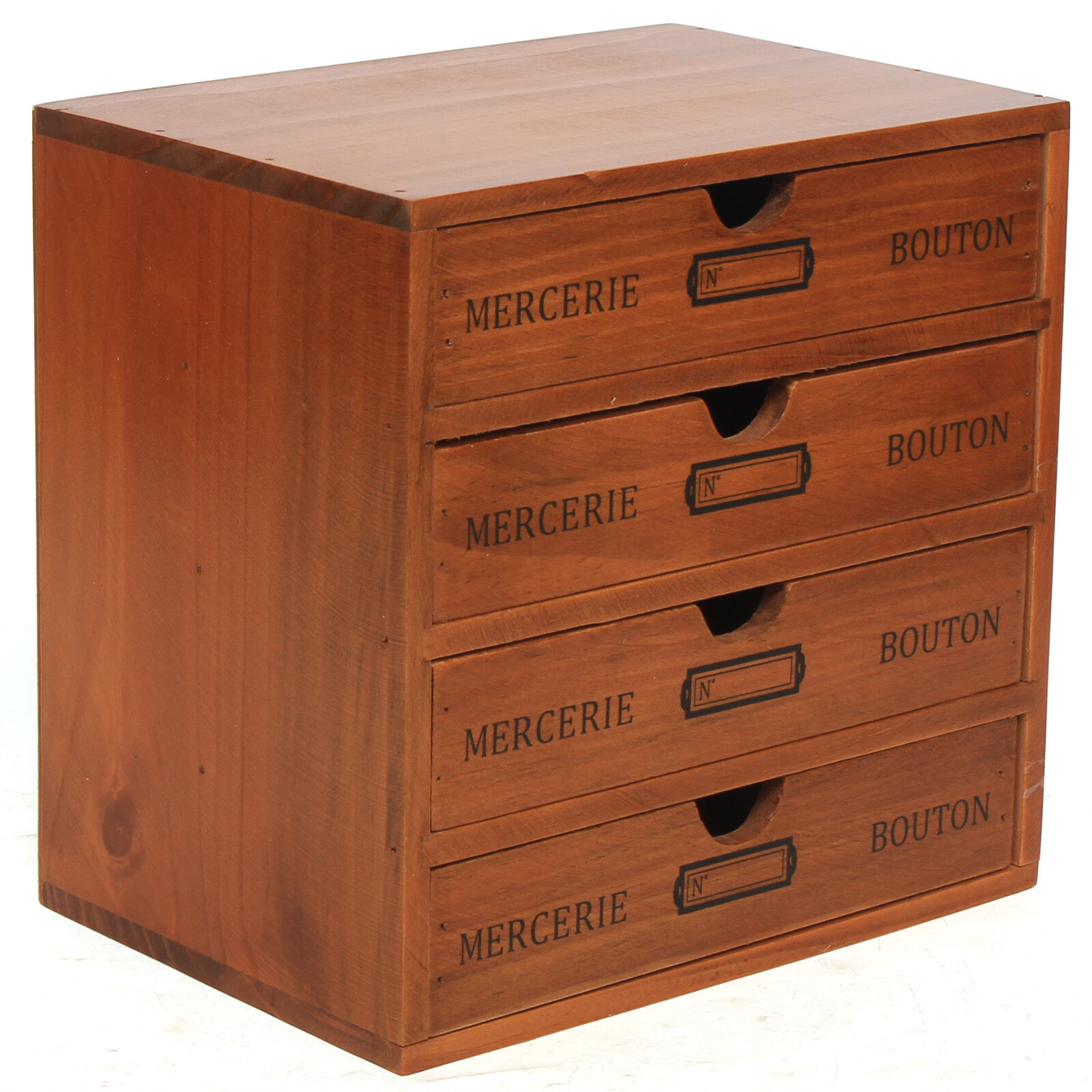 Wooden Display Riser Storage Box 24.5 × 17.5 × 24 cm Remote & Jewelry Organizer