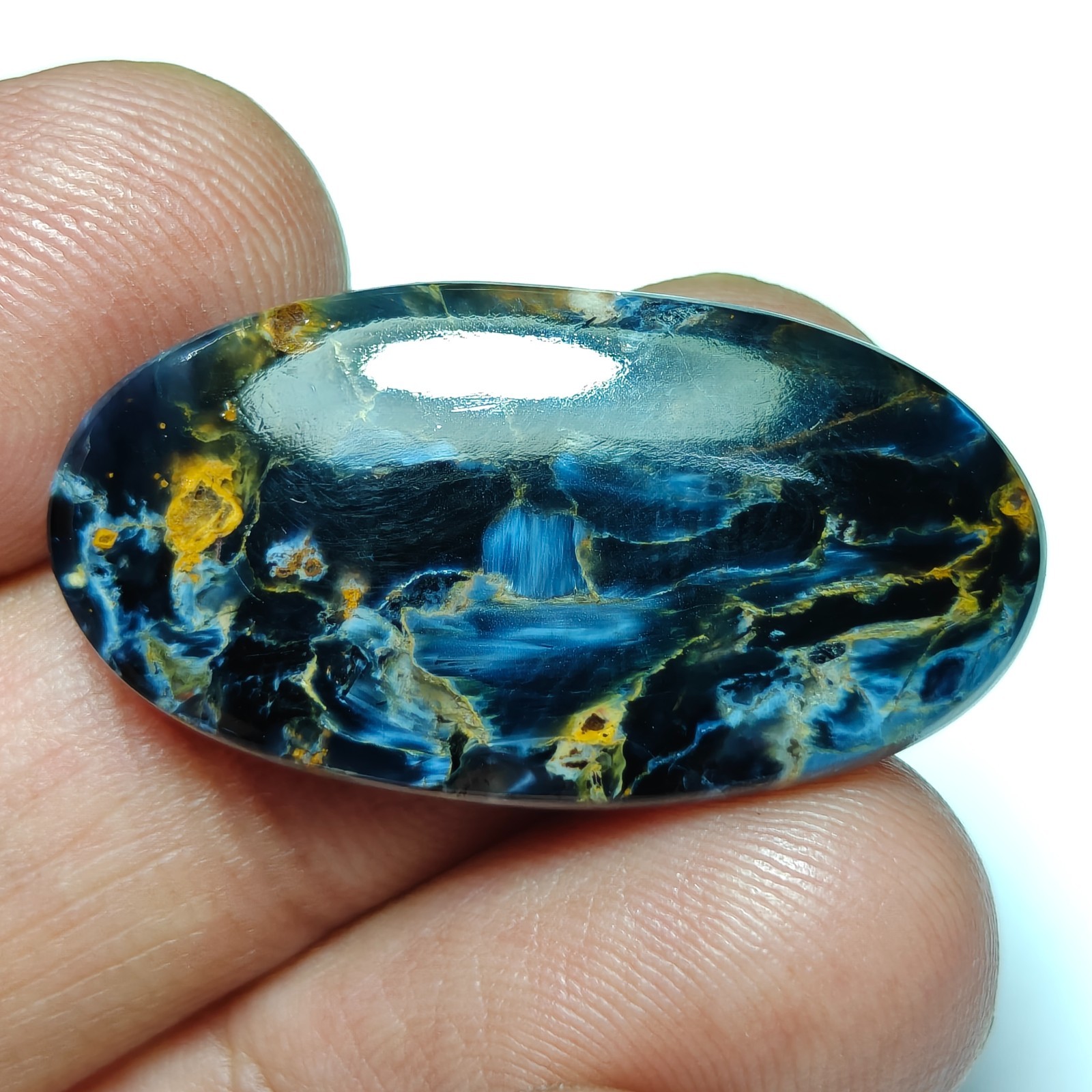 Natural Pietersite Cabochon Loose Gemstone For Jewelry Making| 17x33x4mm, 22ct