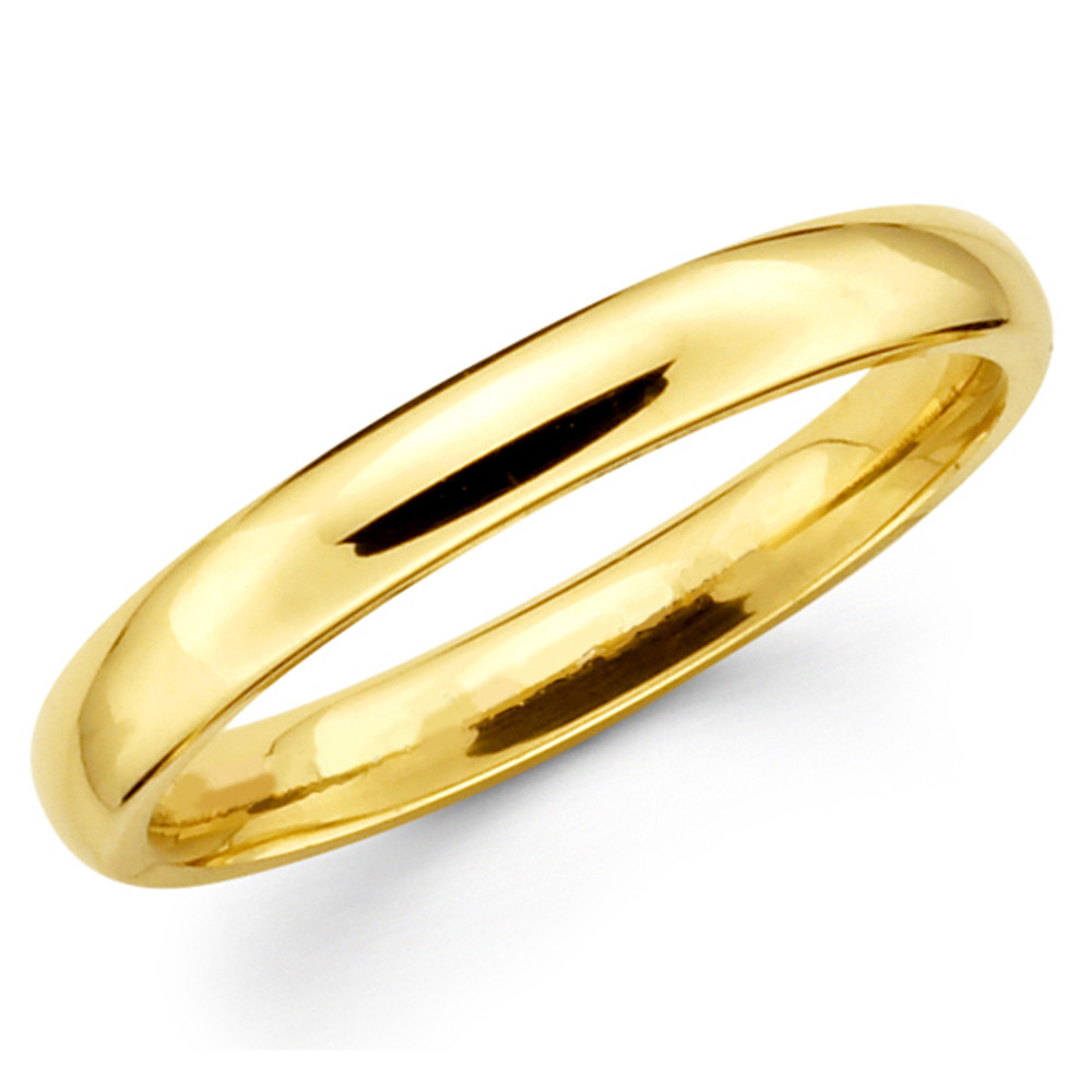 Solid 10K Yellow Gold 2mm 3mm 4mm 5mm 6mm Comfort Fit MenWomen Wedding Band Ring