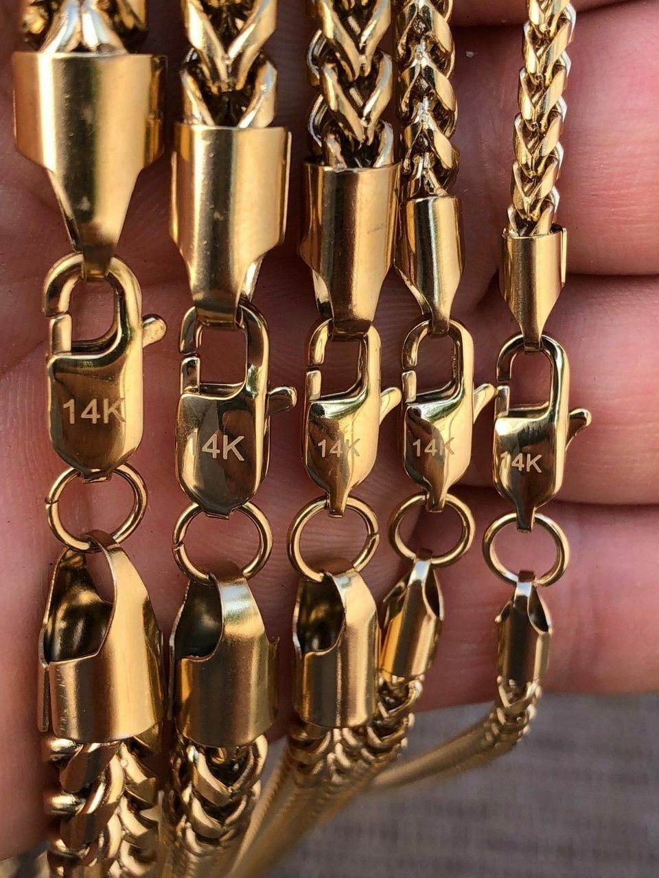Men’s Franco Chain 14k Gold Plated Stainless Steel BEST QUALITY! 3-8mm HEAVY!