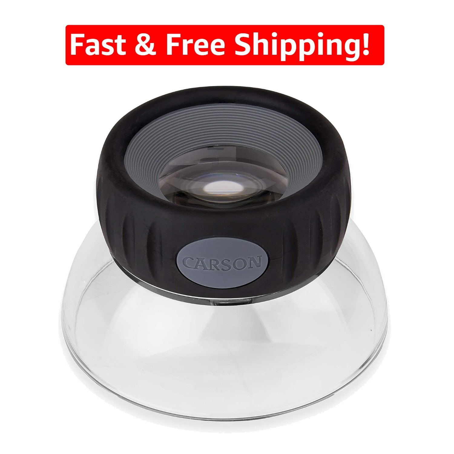 Carson LumiLoupe Plus 5.5X Power Loupe with Dual Focus – Crystal Clear Viewing