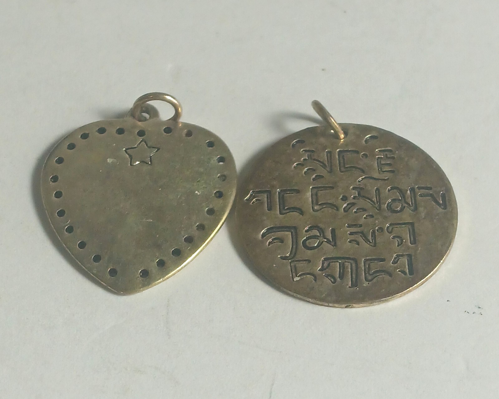 Sterling Silver Peace Love Harmony Magic and Heart with Star Charm Pendants