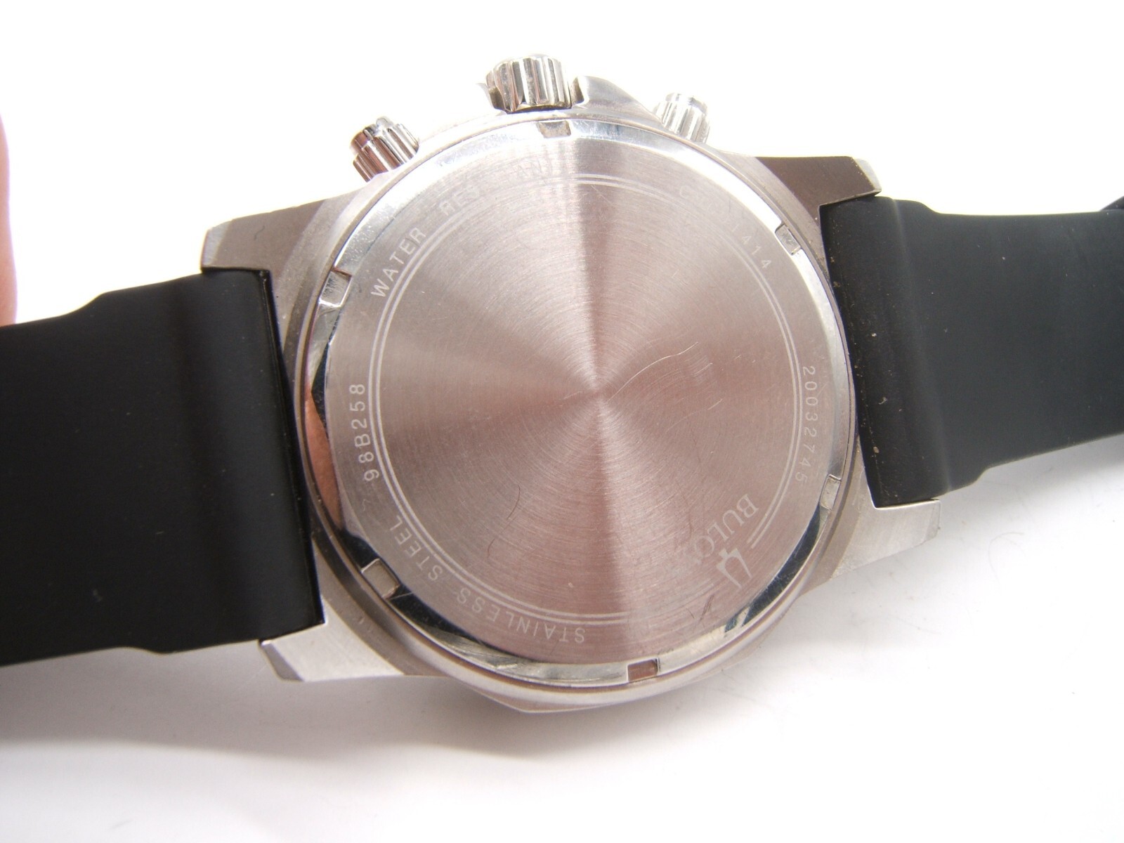 BULOVA MARINE STAR DIVERS WRIST WATCH 98B258 EXC COND WORKING NEW BATTERY