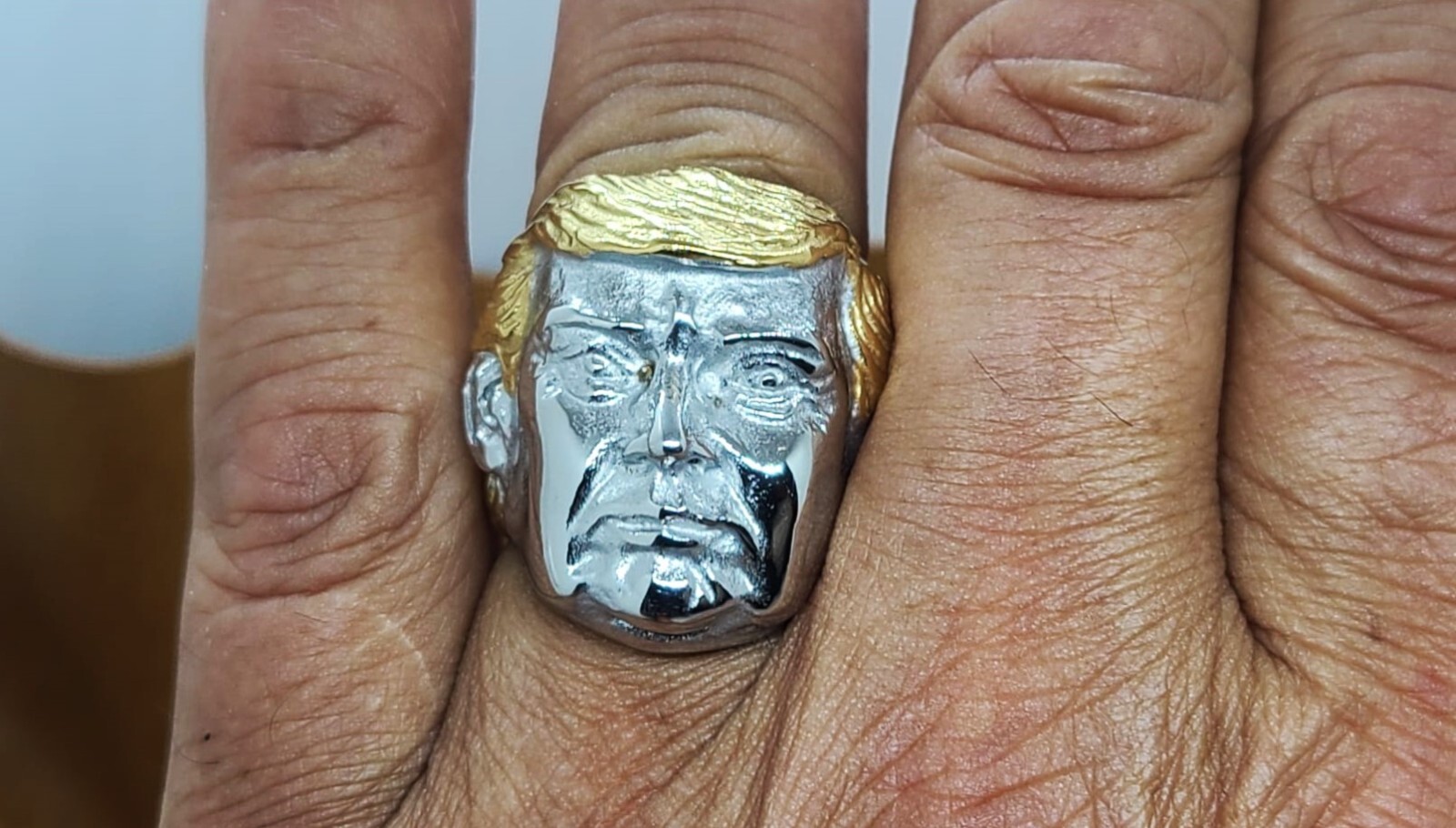 President Donald Trump Stainless Steel Ring Sizes 7 thru 15