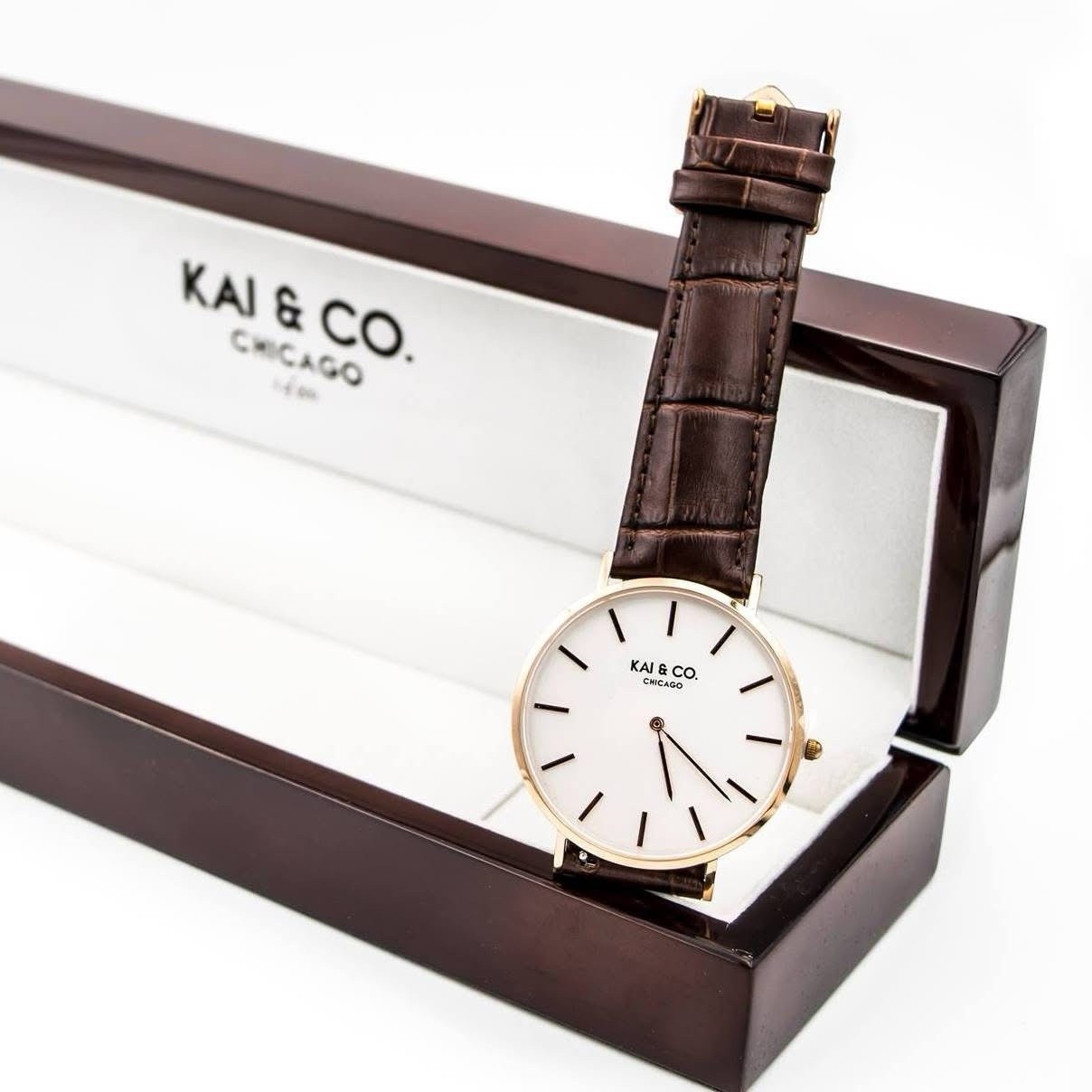 NEW Kai & Co. Mens Watch | Rose Gold /Black Dial | 1 of 100 6mm Slim SWISS MVMT