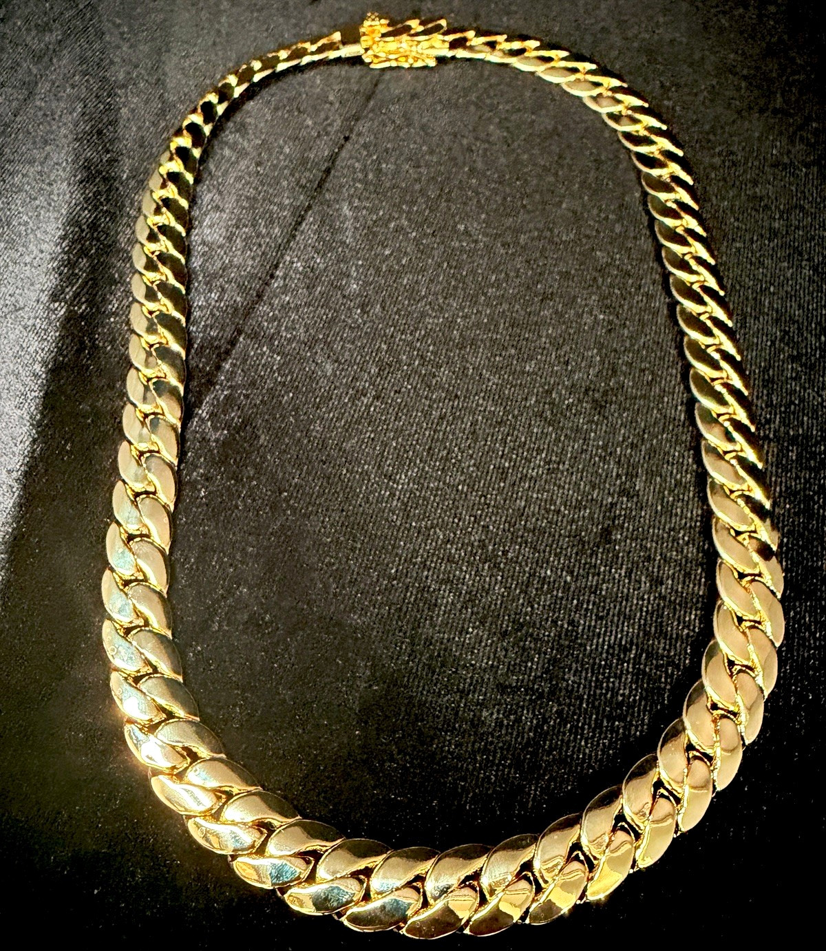 Miami Cuban 20in 11MM 14K Stamped Gold Necklace w/Box Lock. BRAND NEW.