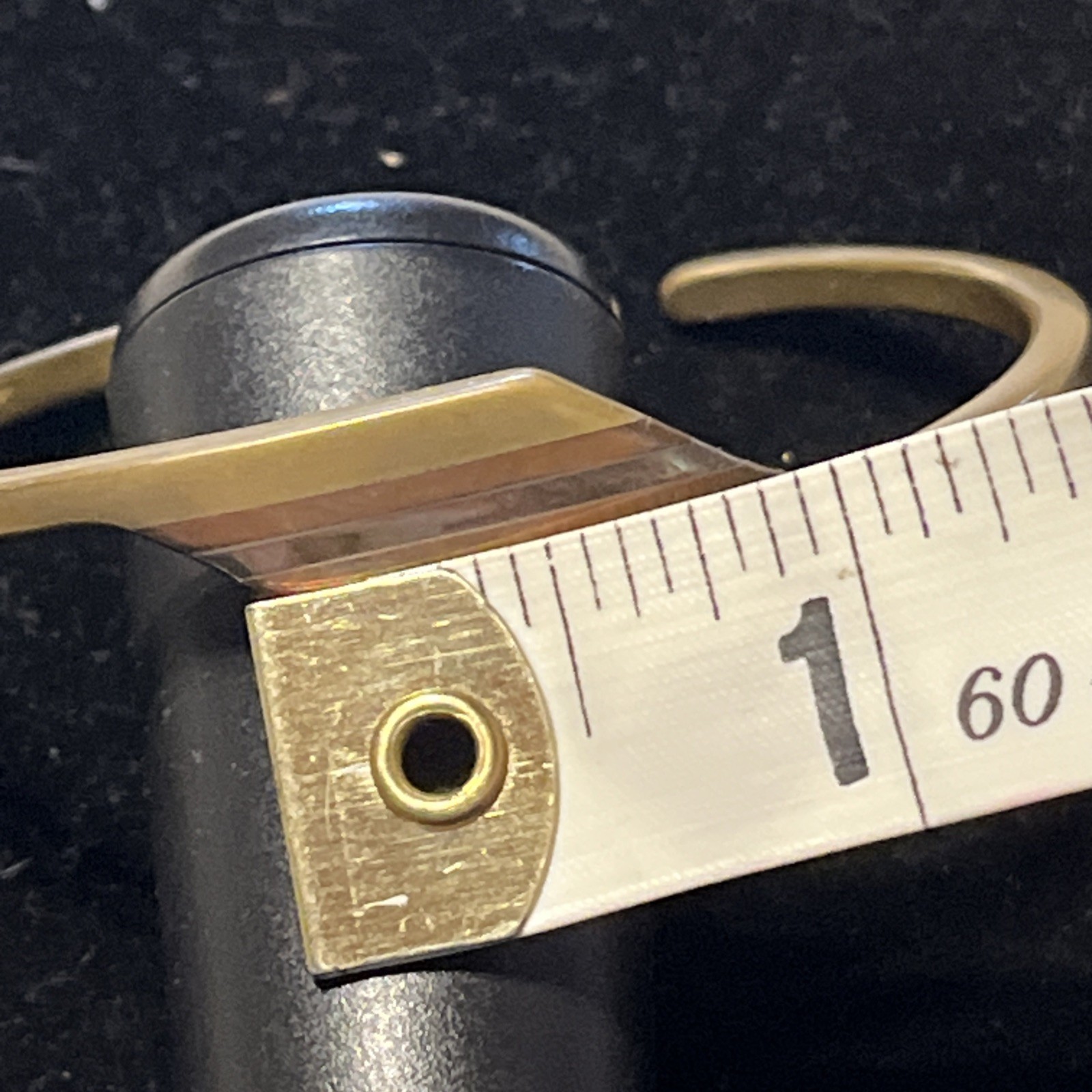 Vtg Artisan Signed Inlaid Sterling Silver, Copper, Brass Cuff Bracelet 5.5”