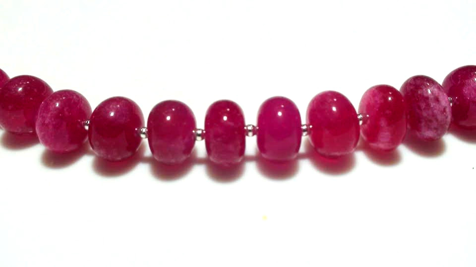 283.00 carat Natural Ruby 925 Sterling Silver Necklace.