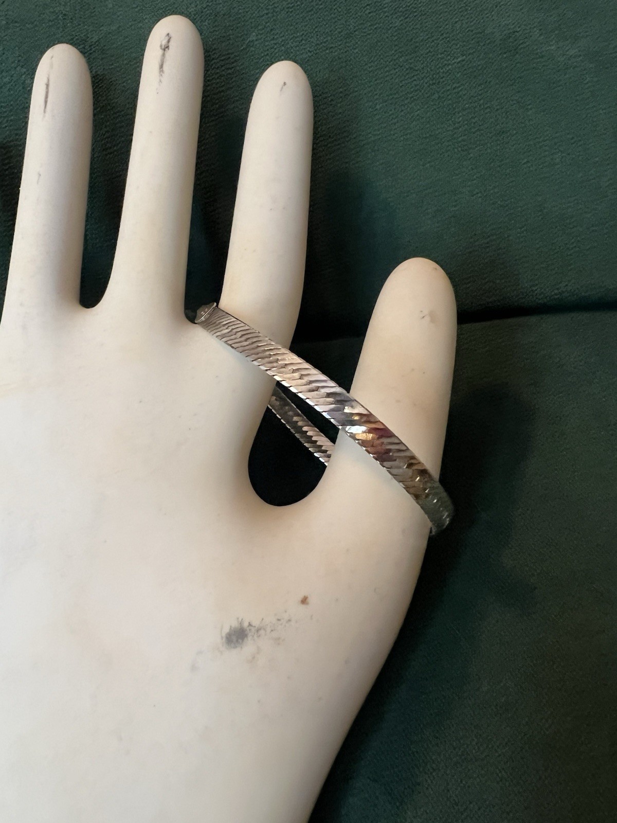 Italian Herringbone 7 Inch Bracelet 1/4 Inch Wide Unisex- Sterling Silver