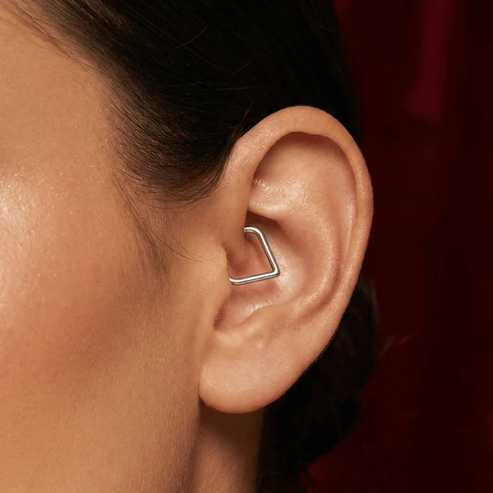 G23 Titanium V-Shape Hinged Segment Clicker Ring Septum Nose Cartilage