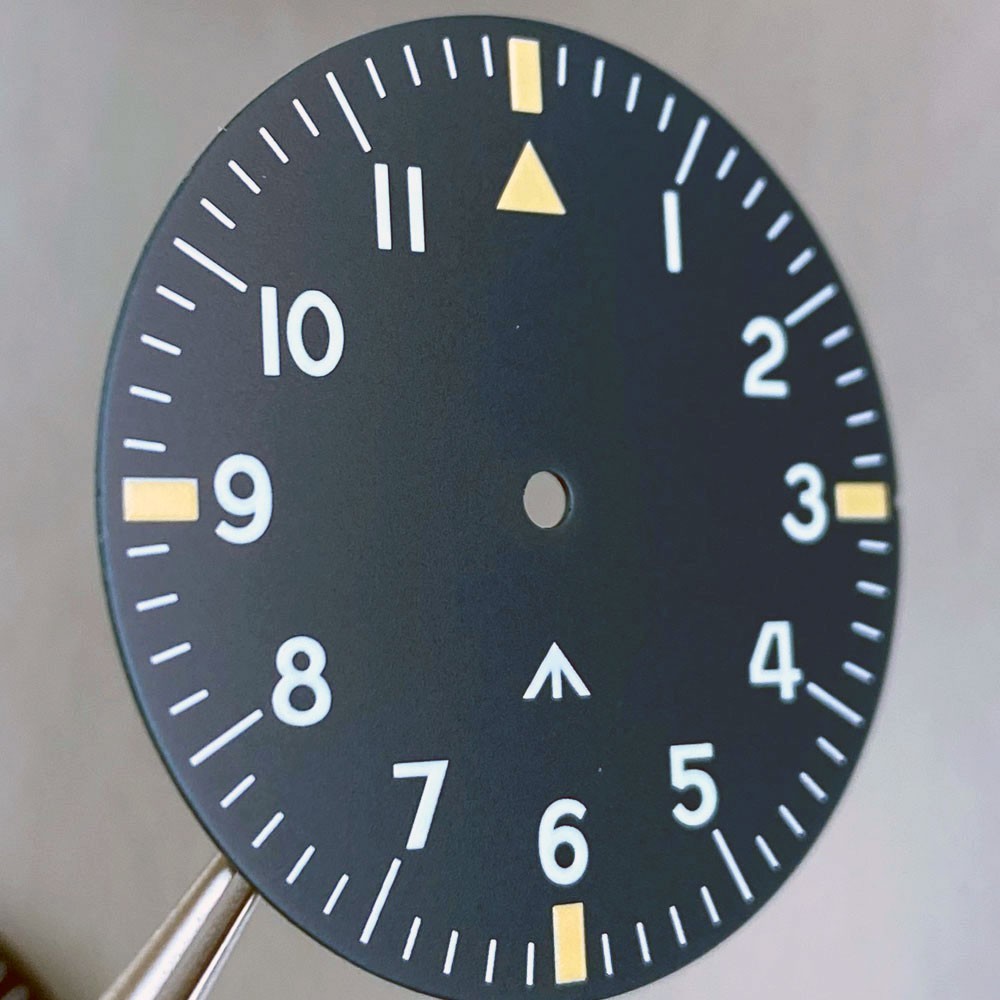 Fit VH31 NH35 NH36 NH38 PT5000 ETA2824 33.5mm Pilot Watch Dial & Hands Luminous