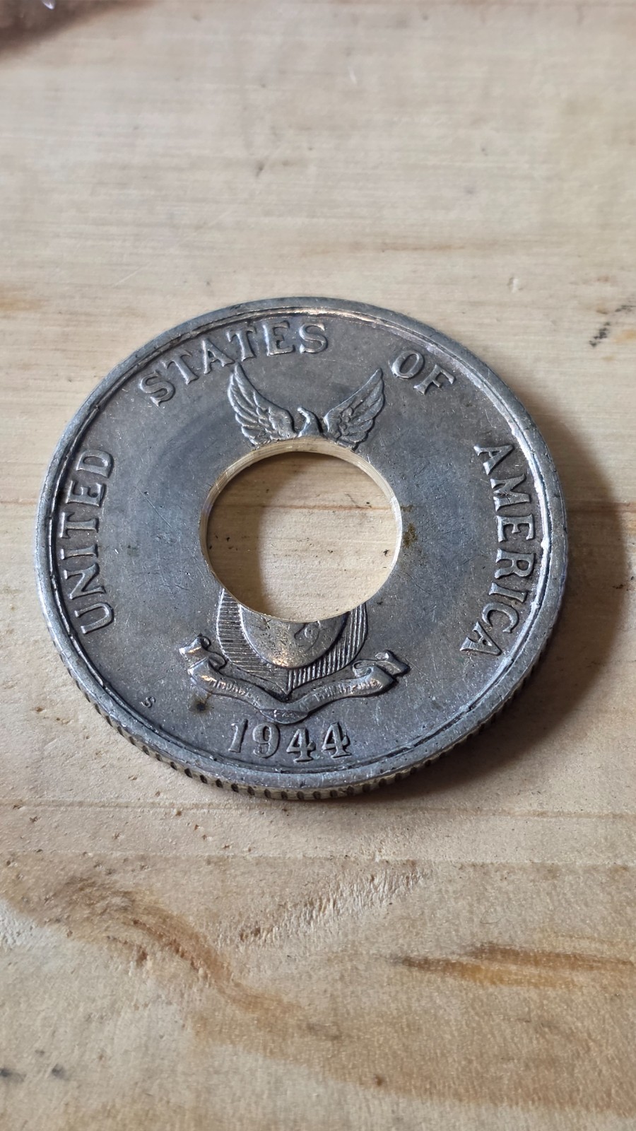 1944 Coin Ring Philippine 50 Centavos
