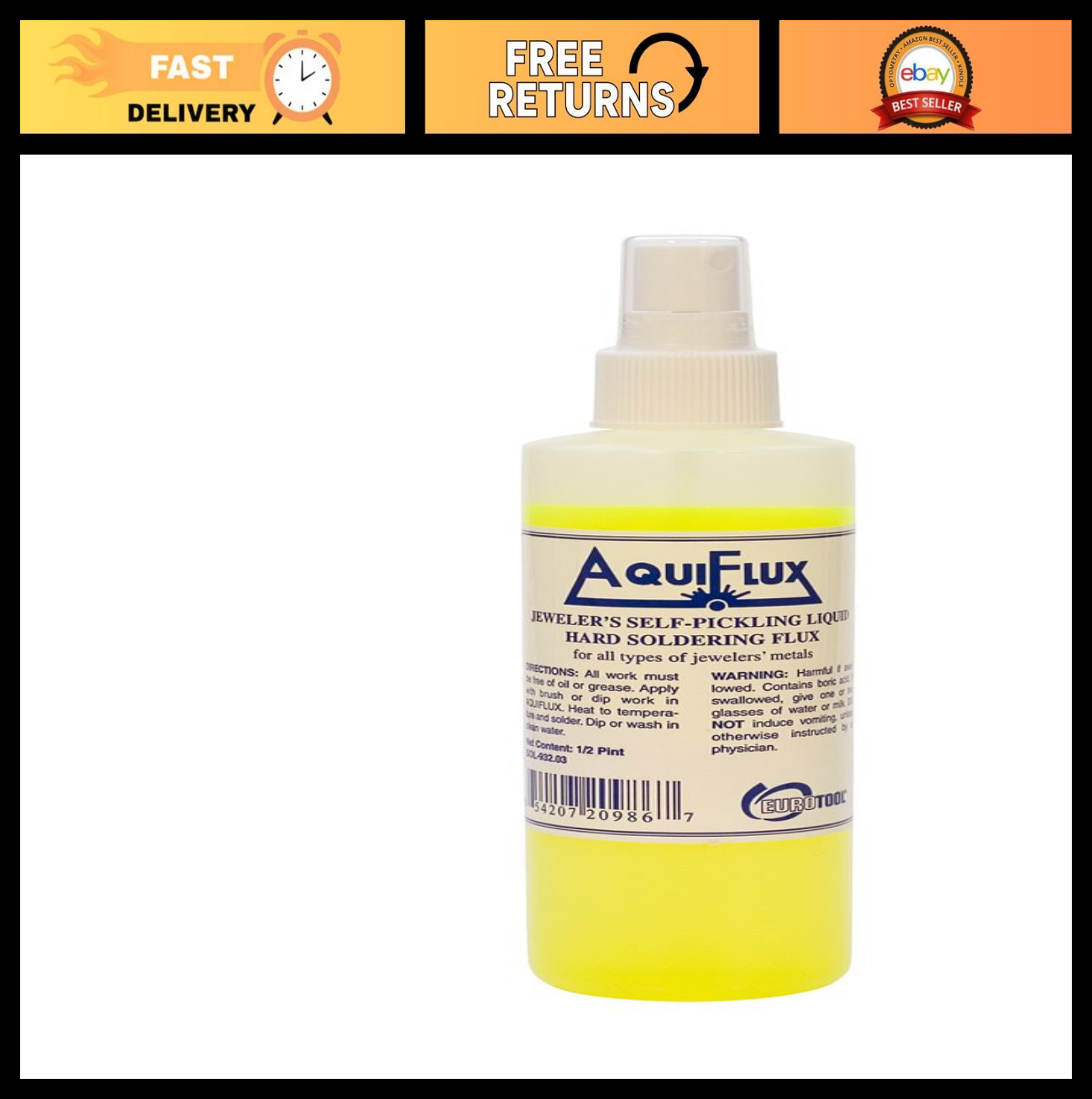 Self-Pickling Liquid Soldering Flux Spray, 1/2 Pint – Jeweler’s Essential Tool