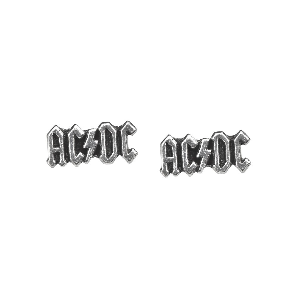 Alchemy Gothic Rocks AC/DC Logo Studs Earrings Classic Rock N Roll Metal Band