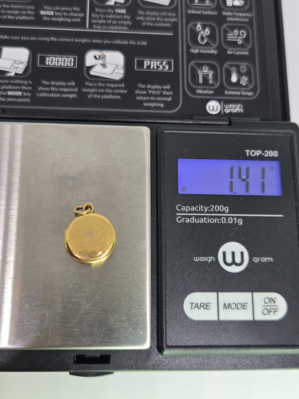 10K Solid Yellow Gold Beautiful Locket Pendant Charm See Pictures for Details