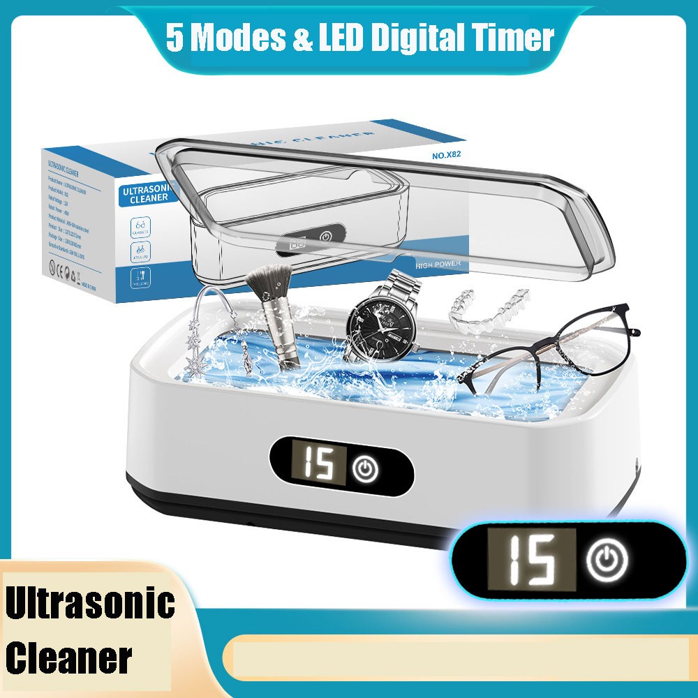 650ML Ultrasonic Cleaner with Timer Cleaning Machine Sonic Cleaner for Jewelry