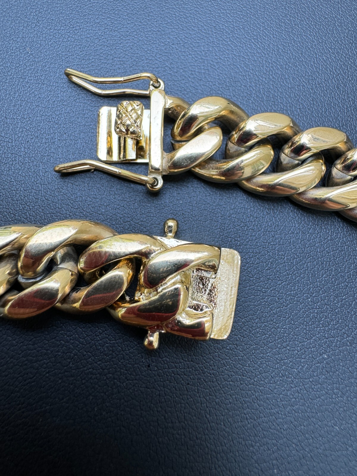 Miami Cuban Link Chain Necklace Bracelet 14k Gold Plated Stainless Steel 4-18mm