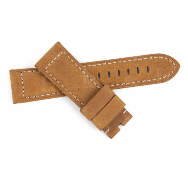 Handmade Brown Leather Watch band DR-085 for PAM – Panerai 22mm strap
