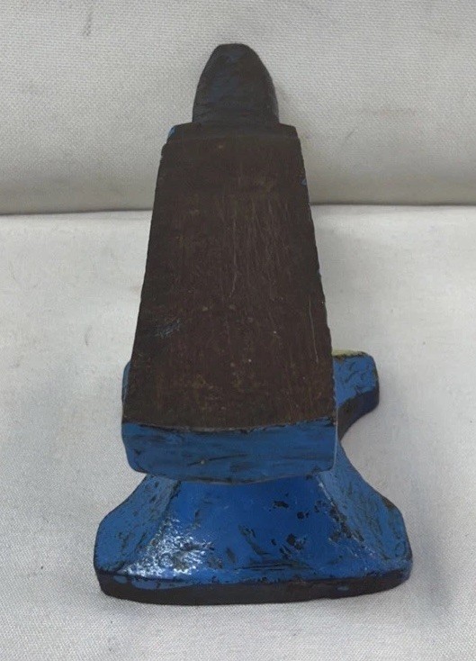 One Pound Vintage Blue And Yellow Anvil