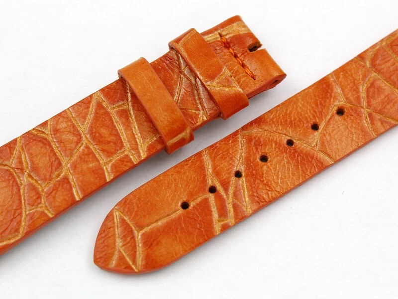 Craft Genuine Orange Leather Strap Various Sizes Handmade Made Italy