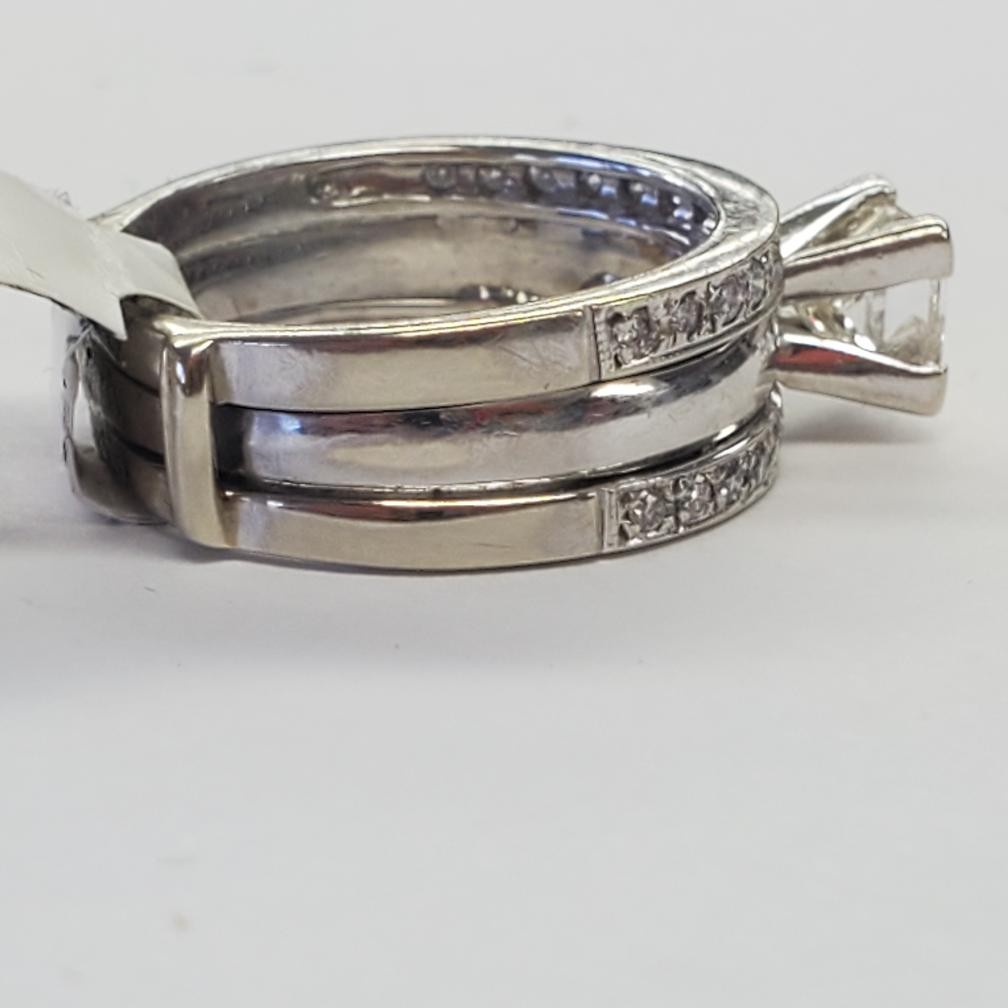 Lady’s Diamond Wedding Set 31 Diamonds .90 Carat T.W. 14K White Gold (I02012214)