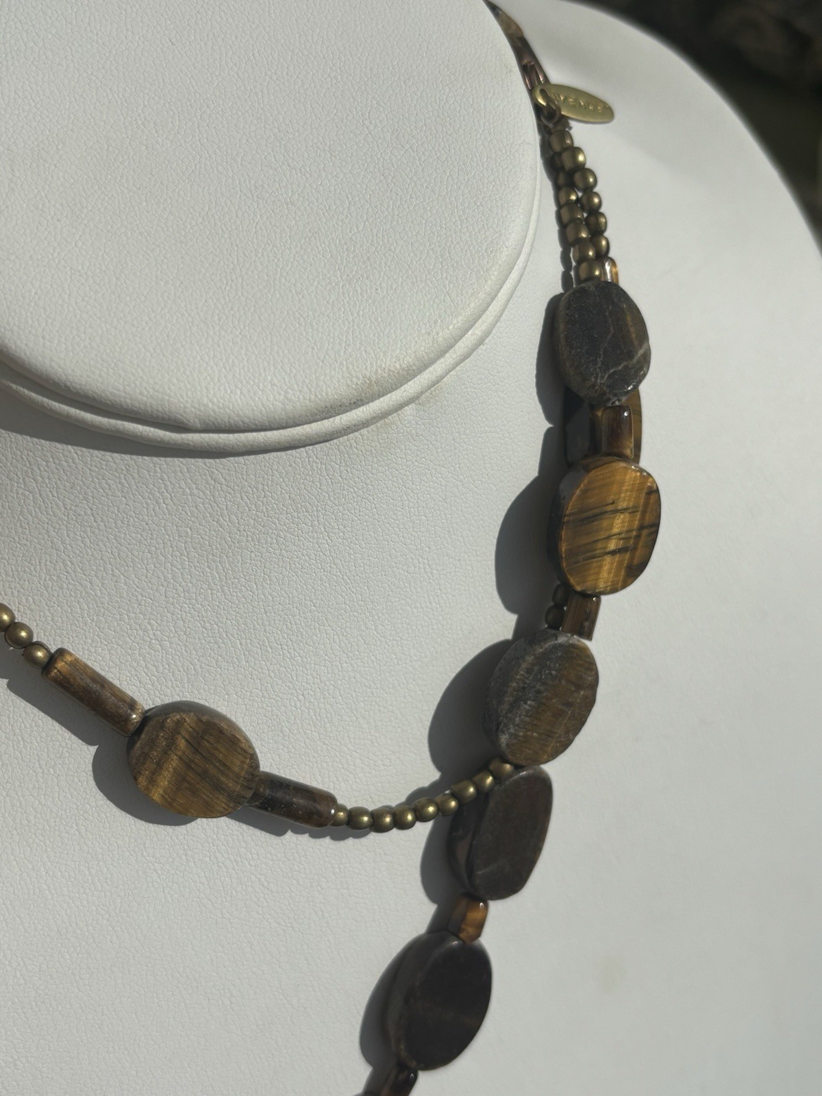 36” Tiger Eye Genuine Gemstone Necklace By Avenue Wear Long Or Layered
