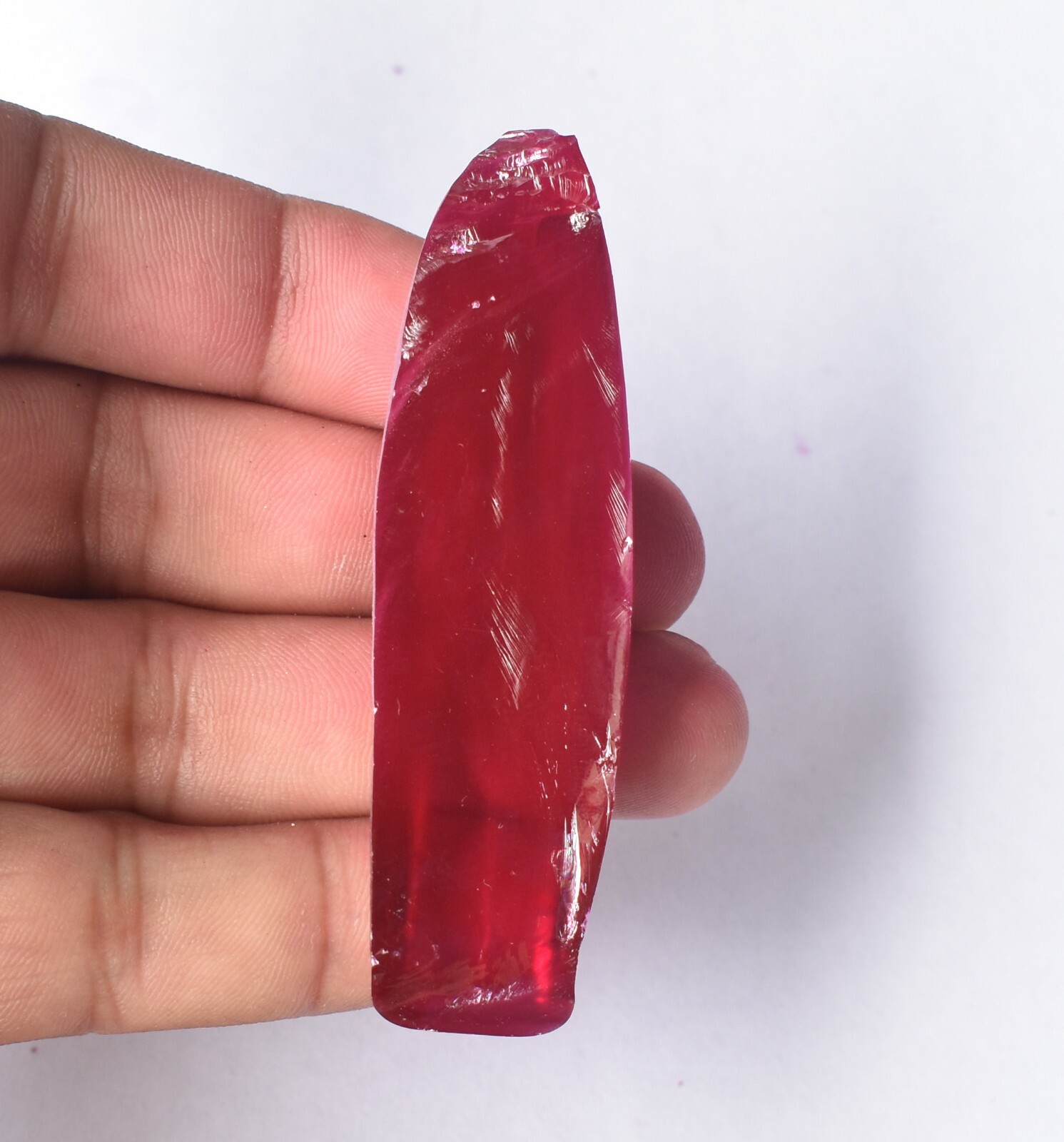 Natural Red Ruby Corundum 249 Ct. Specimen Crystal Pencil Rough Loose Gemstone