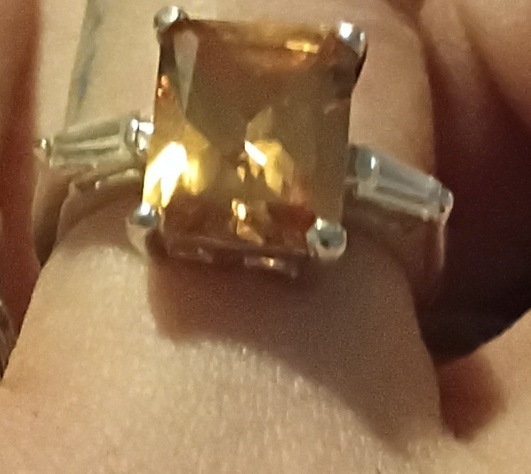 5.02ct Natural Orange Emerald-Cut Sapphire & Diamond 3-Stone WG Ring 7