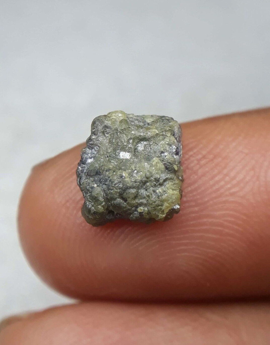 2.33 Ct Natural Green Rough Diamond Uncut Diamond Raw Diamond Rough Diamond Ring