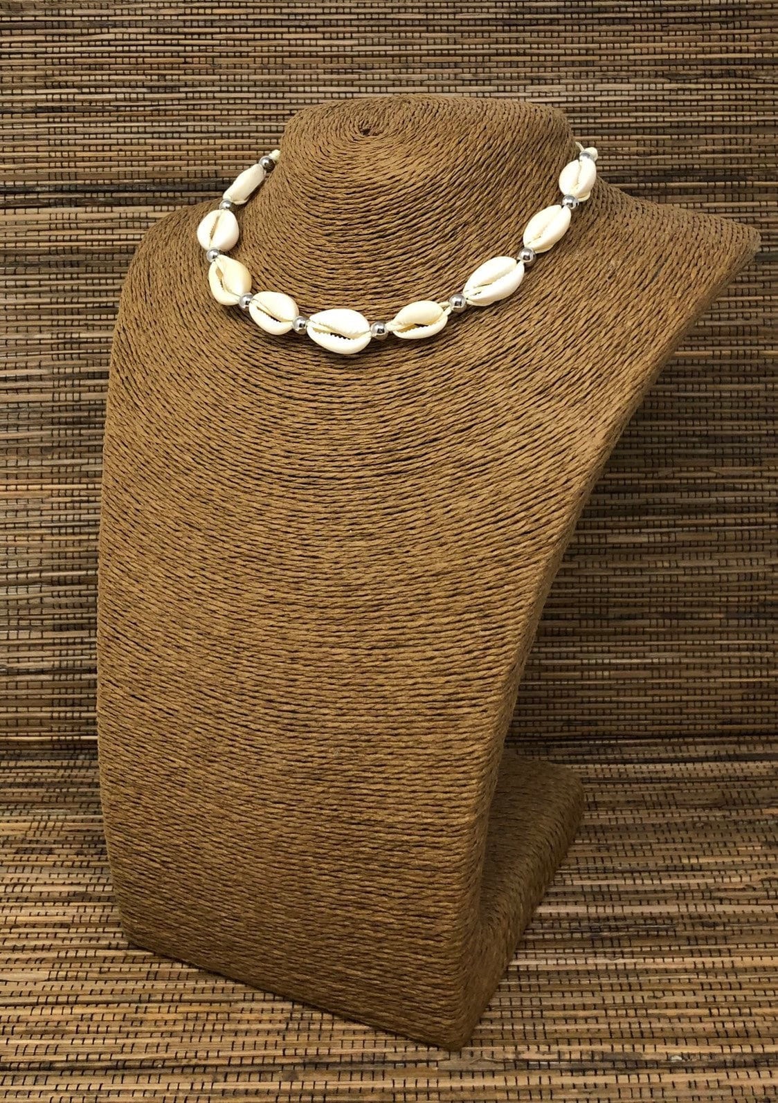 Hawaiian Cowrie Shell Choker Necklace 🌴 Handmade Natural Adjustable Surfer