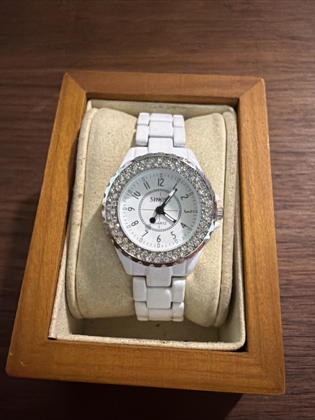 Women’s Sinobi Quartz White Watch Diamond Accent Needs New Battery