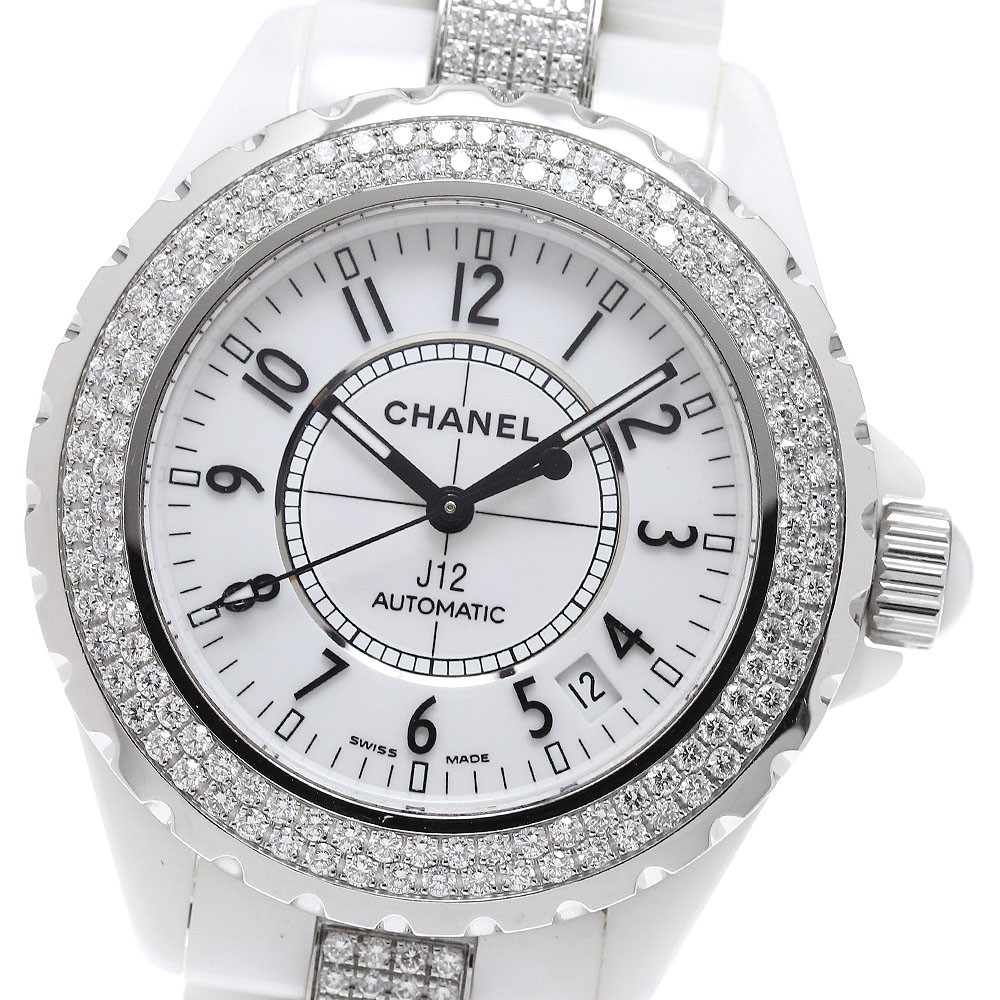 CHANEL J12 H1422 Bezel Breath Diamond white Dial Automatic Men’s Watch_961305
