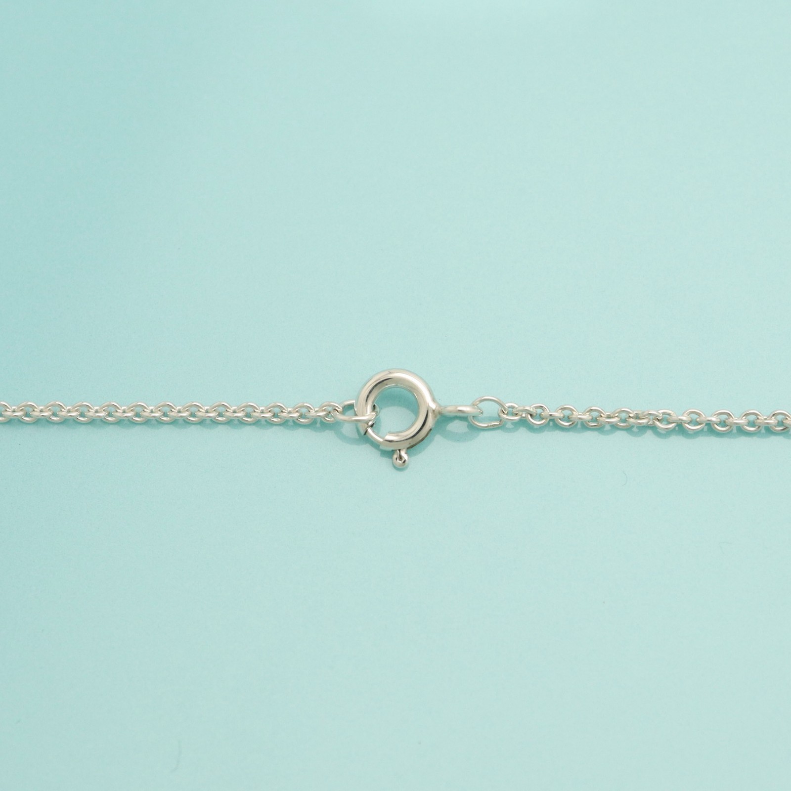 Tiffany & Co. Heart Link Lariat Pendant Necklace 19.6″ Sterling Silver 925