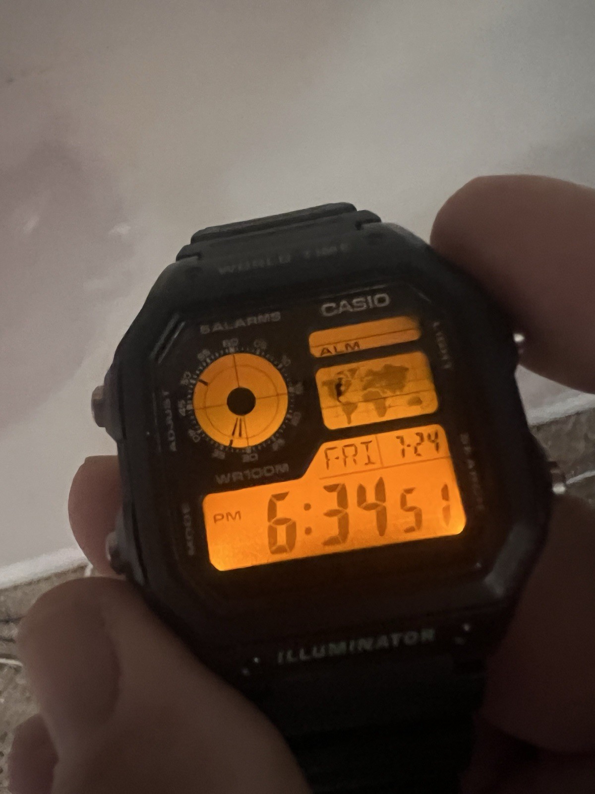 Casio AE1200 Royale Custom Mod With Extra Filters Moon Flag Colored Fade