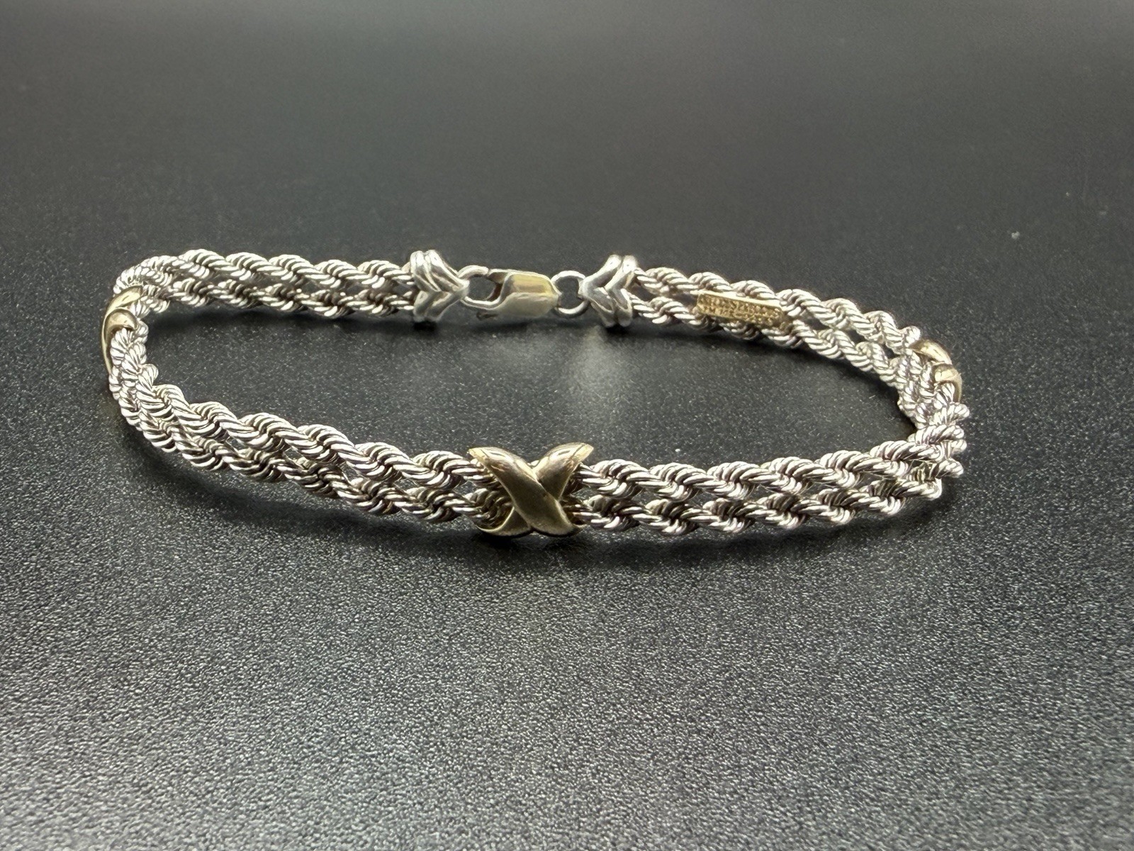 Designer Precious Precious TM 14K Gold & 925 Sterling Silver Rope Bracelet