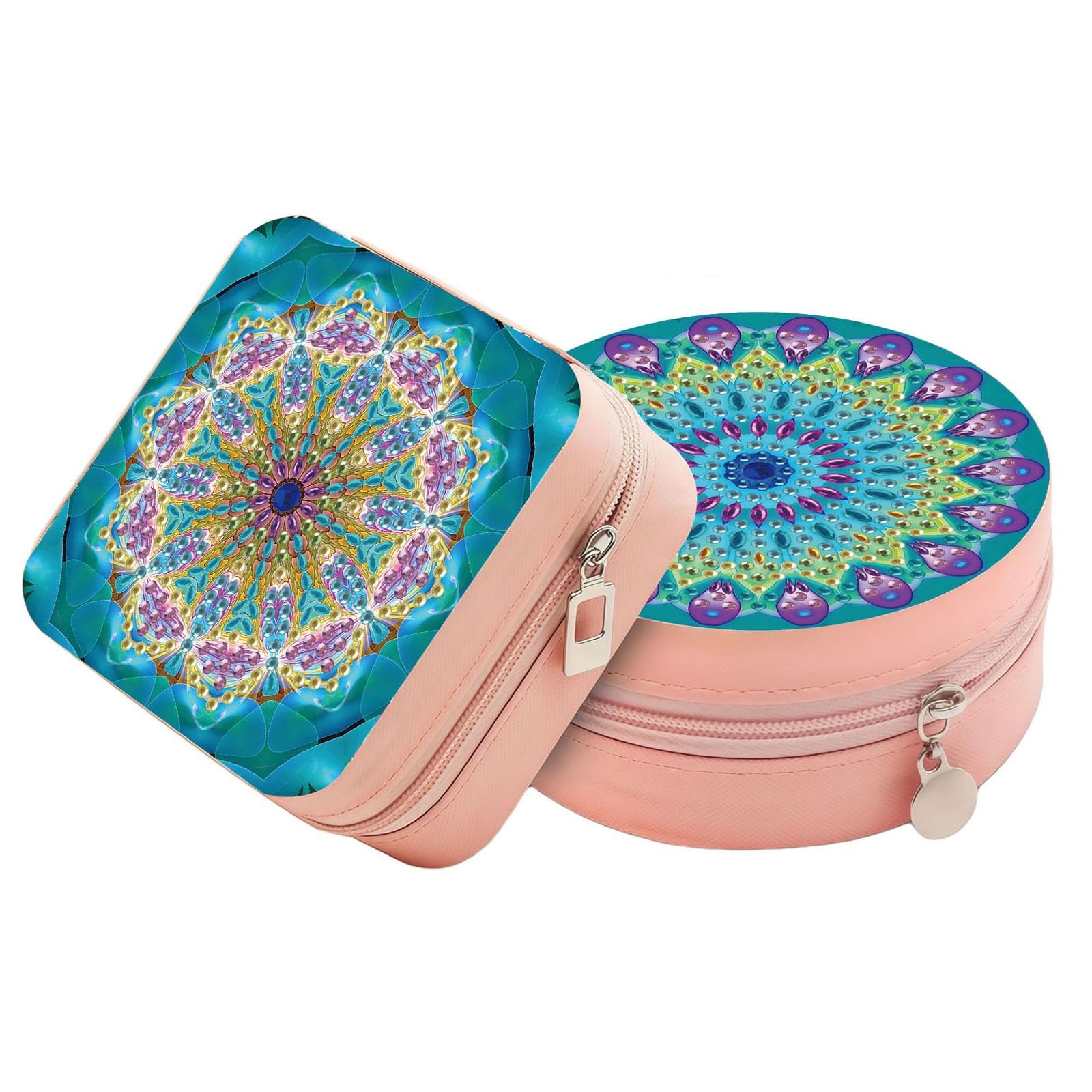 DDGYP 2 Pack Mantra 1 Diamond Art Jewelry Box 3.9×3.9″