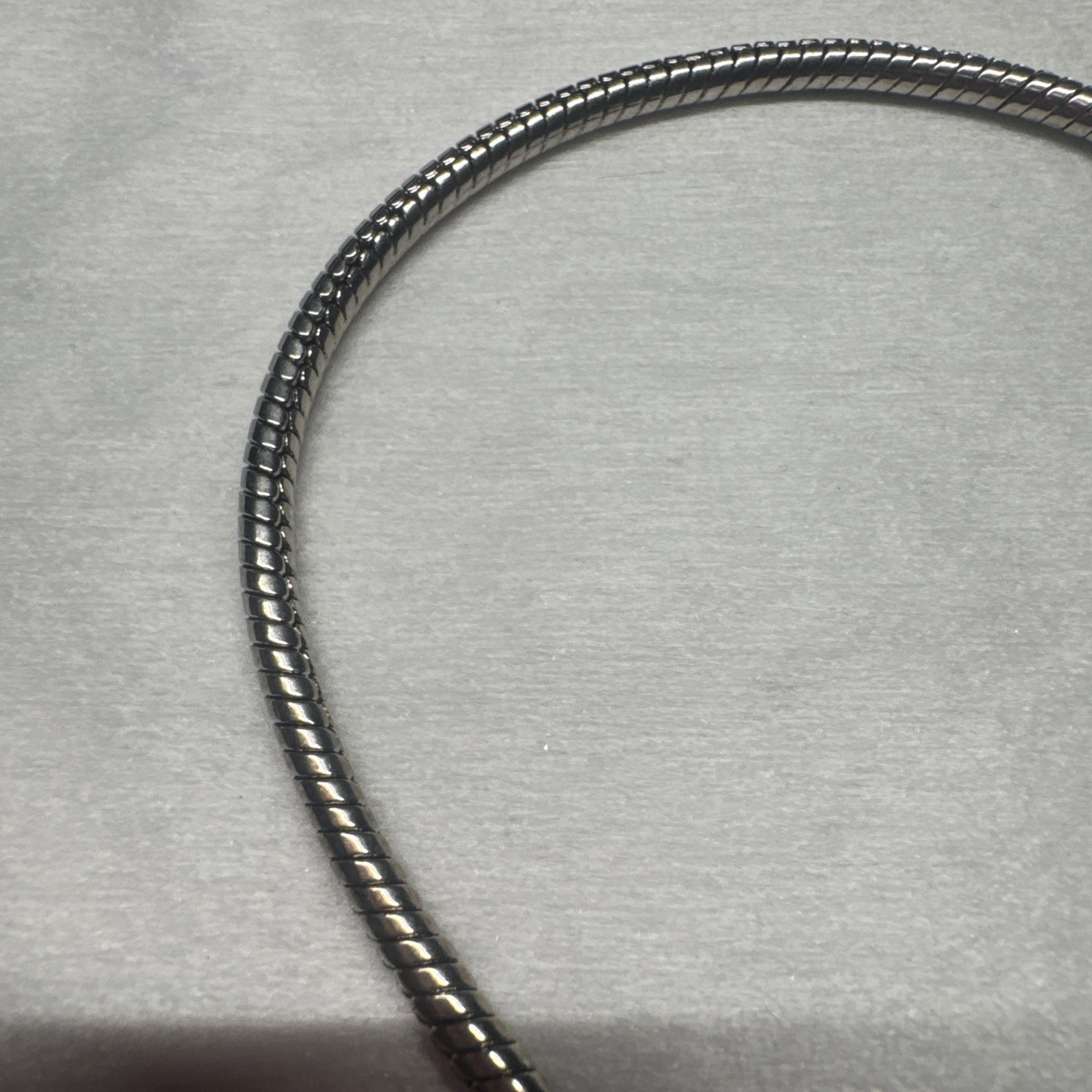 SUPER NICE 925 SILVER PLATED SNAKE CHAIN BRACELET 3MM APPROX. 8 ” LONG