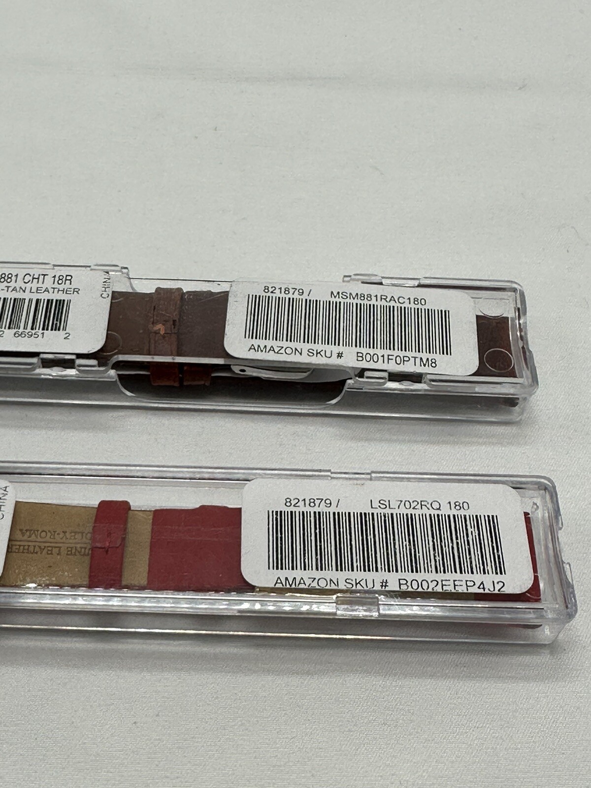 Hadley Roma Wristband Steer Leather& Calf Skin Leather Red & Brown Size 18 Reg