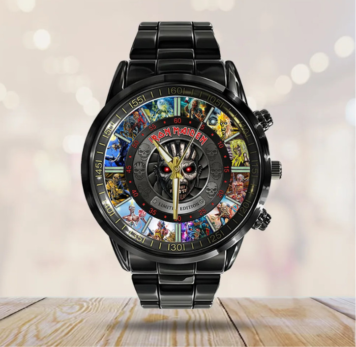 Iron Maiden Black Stainless Steel Watch